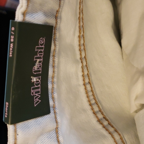 Wild Fable High Rise Crochet Cut-Off Jean Shorts Size 6 28W - Picture 4 of 9